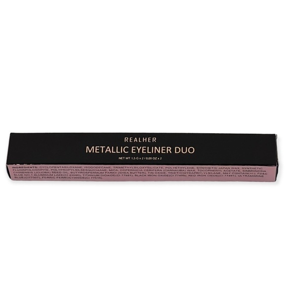 REALHER Metallic Eyeliner Duo Metallic Bronze & Metallic Teal NEW - Picture 1 of 4
